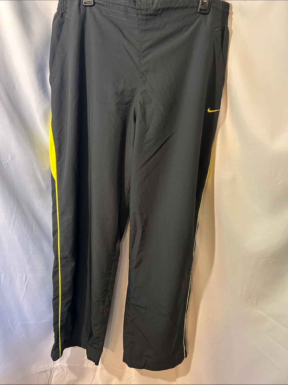 Men’s  Nike Black Pants with Neon Yellow Side Stripes